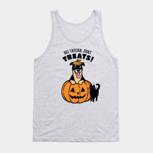 Rottweiler Halloween No Tricks Just Treats Tank Top